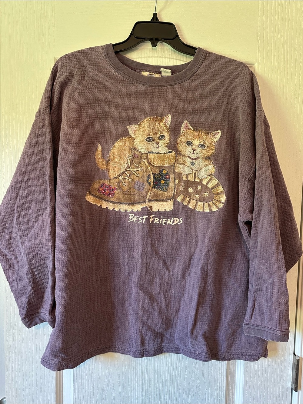 90s Vintage Faded Glory Best Friends Kitten Graphic Sweatshirt sz 3x